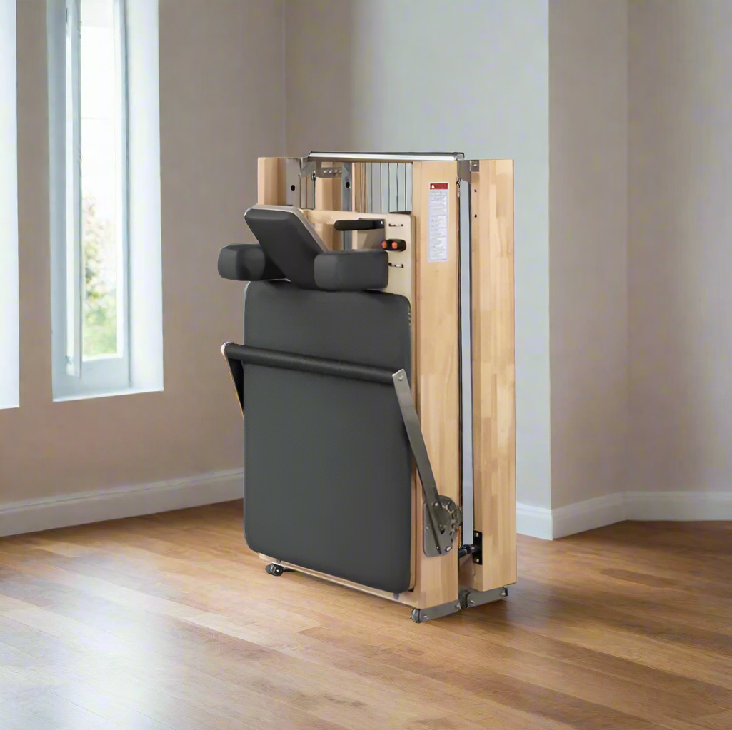 Vitalis handcrafted Pilates reformer The Haven folded